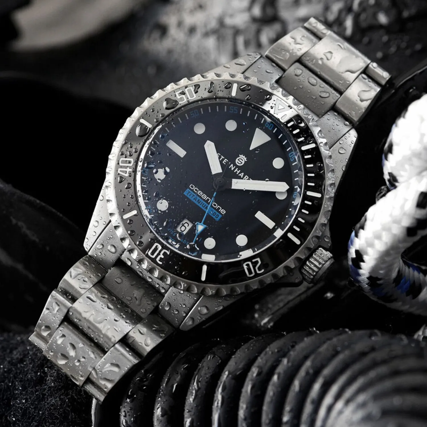 Steinhart Watches Duikhorloges 42 Mm^Ocean One Titanium 500 Premium Keramisch Duikhorloge