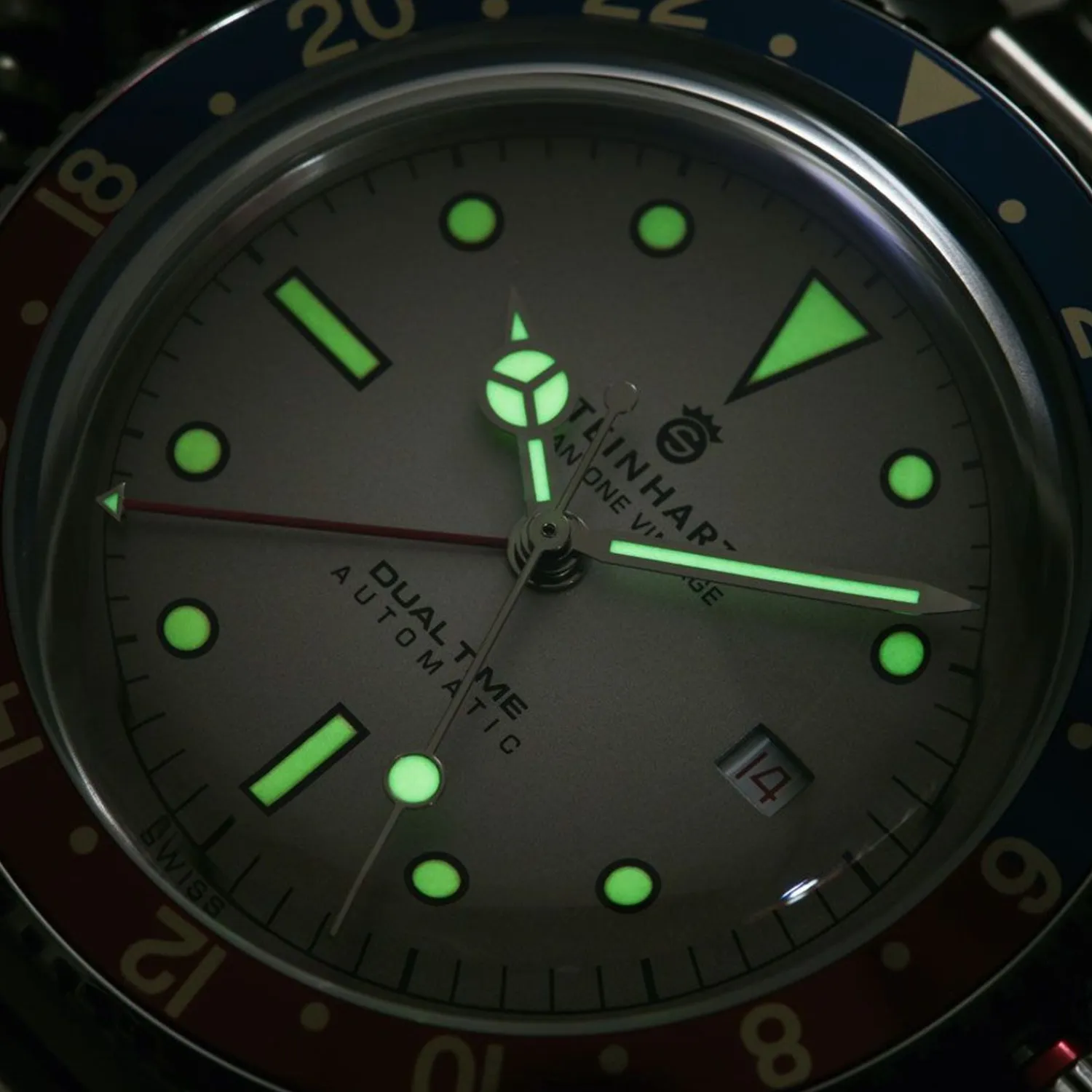 Steinhart Watches Duikhorloges 42 Mm^Ocean One Vintage Dual-Time Premium Duikhorloge