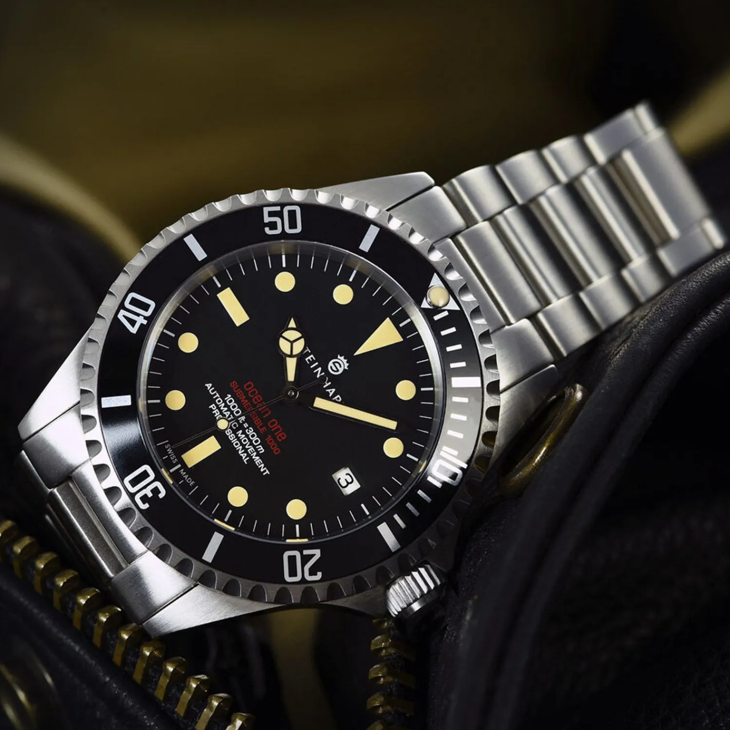 Steinhart Watches Duikhorloges 42 Mm^Ocean One Vintage Rood Duikhorloge