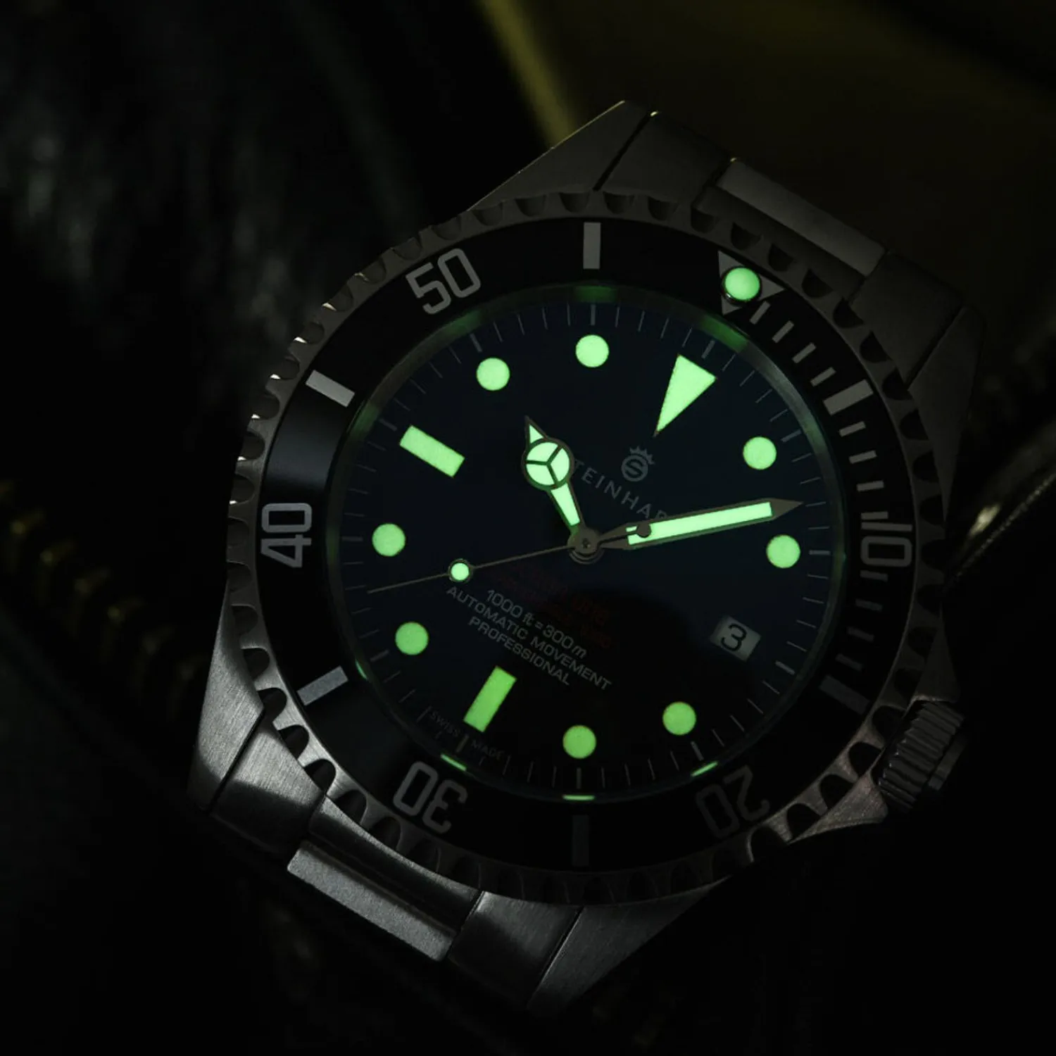 Steinhart Watches Duikhorloges 42 Mm^Ocean One Vintage Rood Duikhorloge
