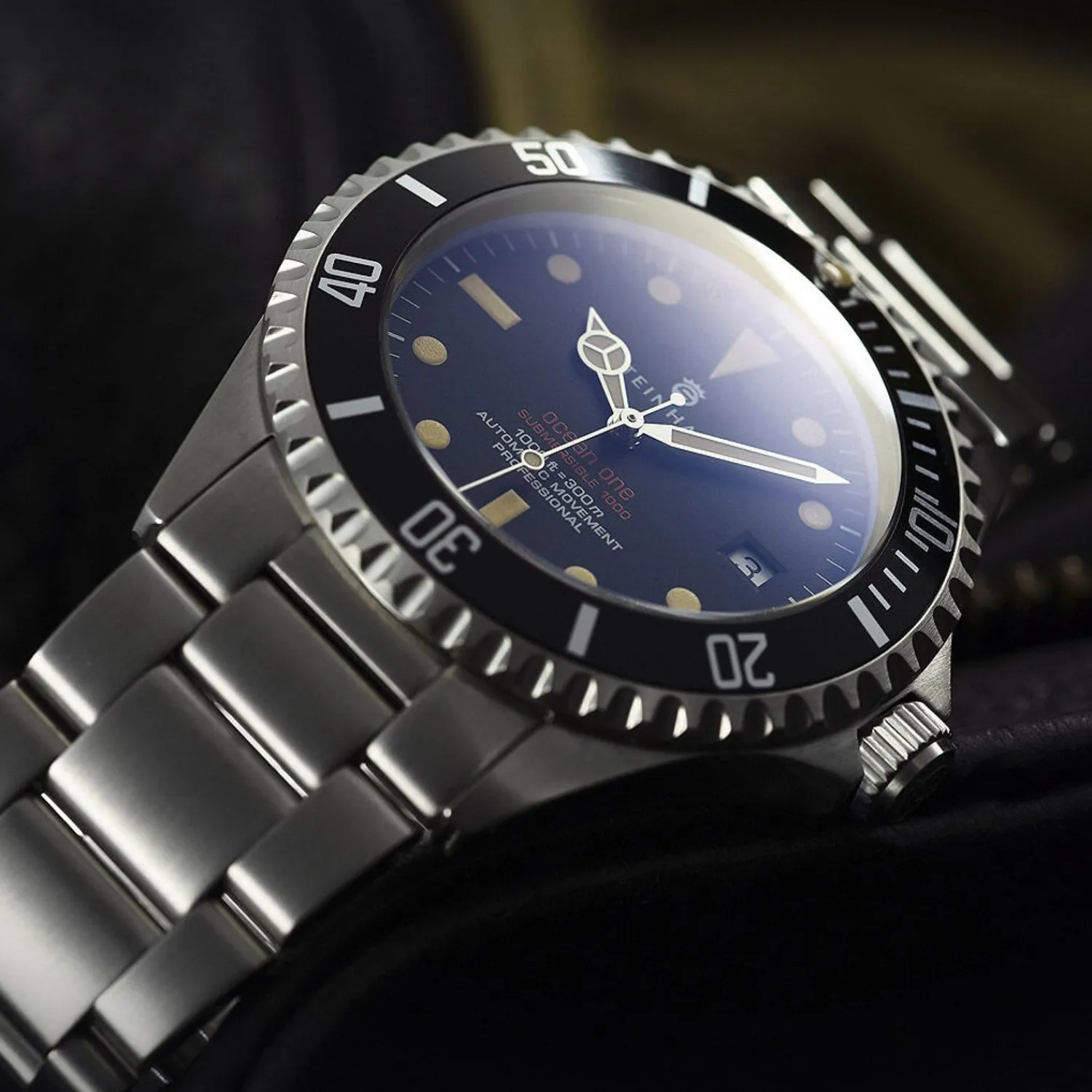 Steinhart Watches Duikhorloges 42 Mm^Ocean One Vintage Rood Duikhorloge