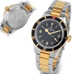 Steinhart Watches Duikhorloges 42 Mm^Ocean One Vintage Tweekleurig Duikhorloge