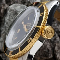 Steinhart Watches Duikhorloges 42 Mm^Ocean One Vintage Tweekleurig Duikhorloge