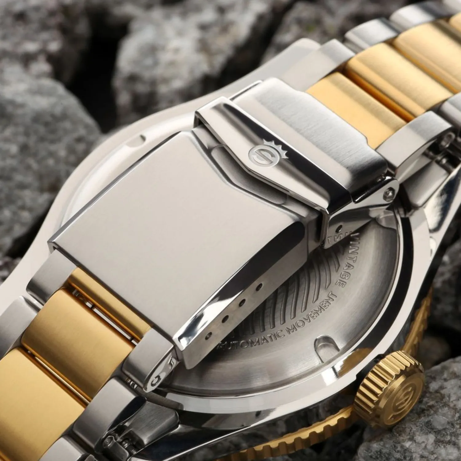 Steinhart Watches Duikhorloges 42 Mm^Ocean One Vintage Tweekleurig Duikhorloge