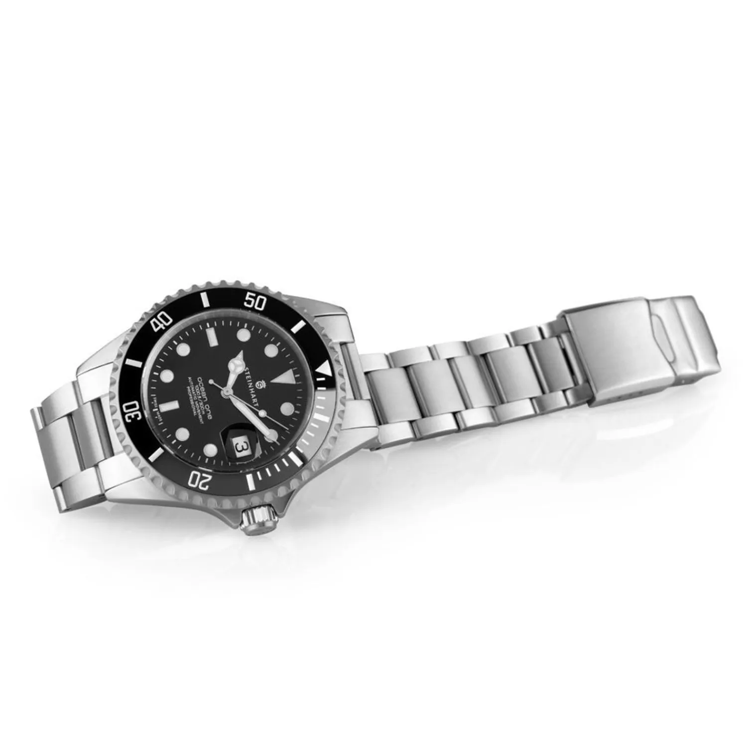 Steinhart Watches Duikhorloges 42 Mm^Ocean One Zwart Keramiek Duikhorloge