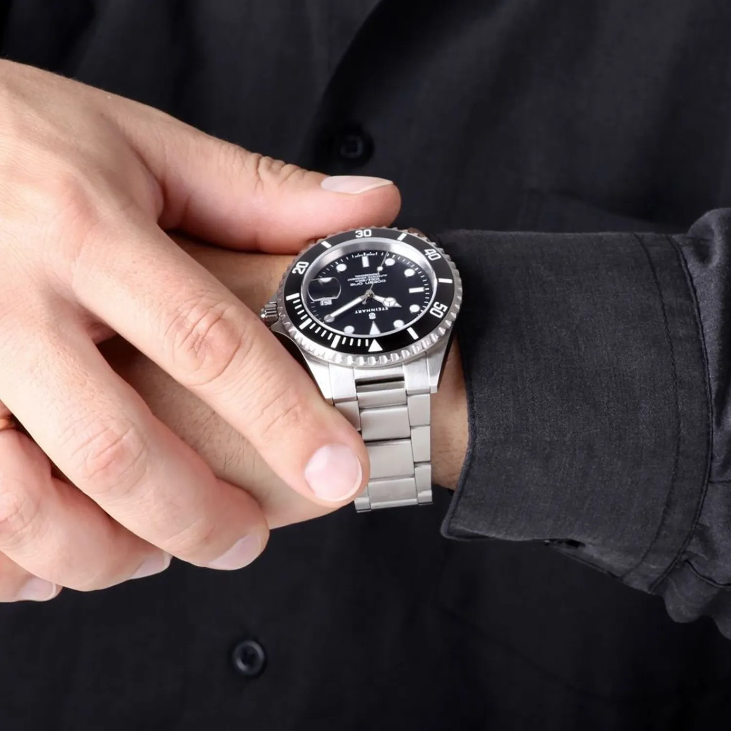 Steinhart Watches Duikhorloges 42 Mm^Ocean One Zwart Keramiek Duikhorloge