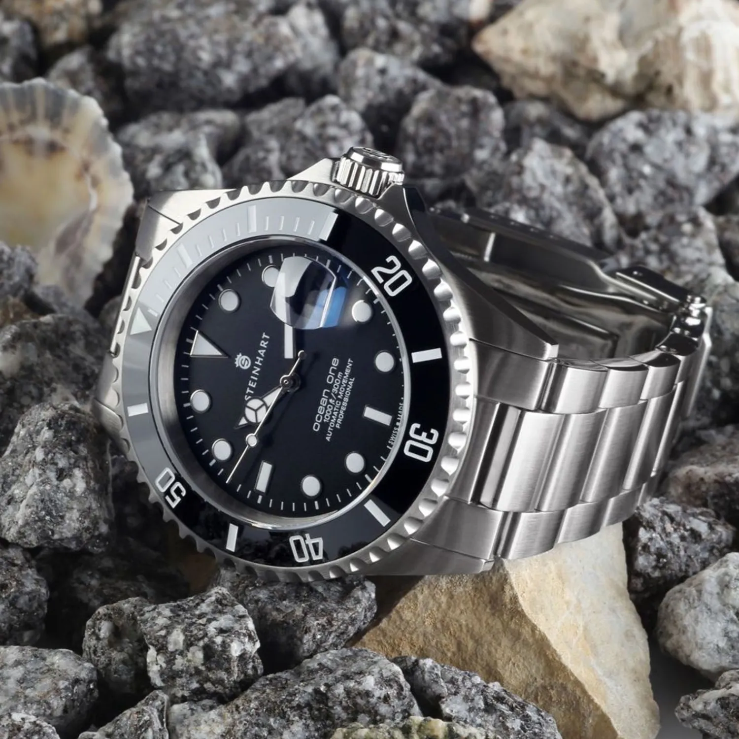 Steinhart Watches Duikhorloges 42 Mm^Ocean One Zwart Keramiek Duikhorloge