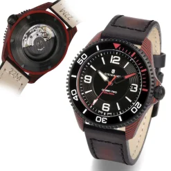 Steinhart Watches Duikhorloges 42 Mm^Ocean 2 Premium Carbon Rood Duikhorloge