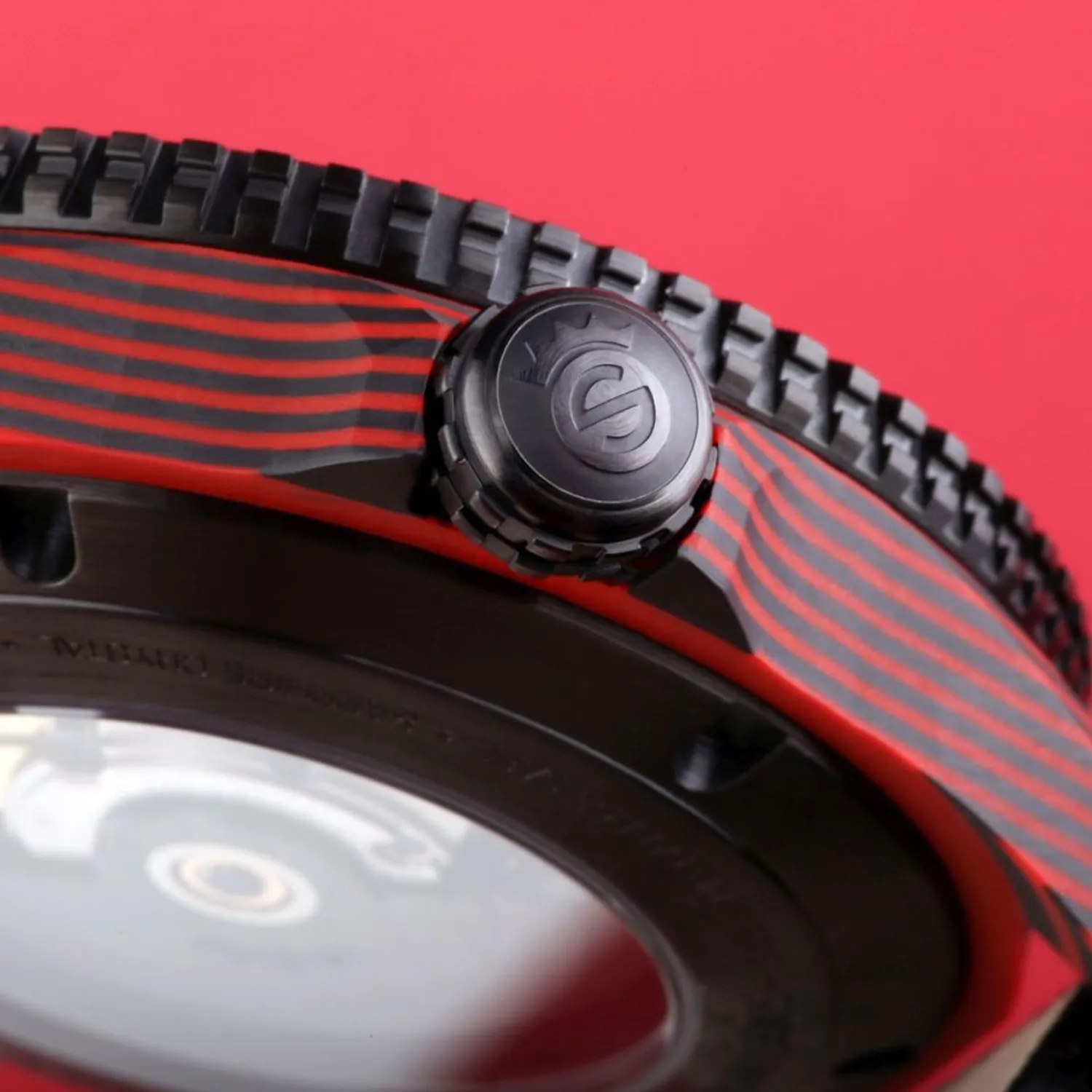 Steinhart Watches Duikhorloges 42 Mm^Ocean 2 Premium Carbon Rood Duikhorloge