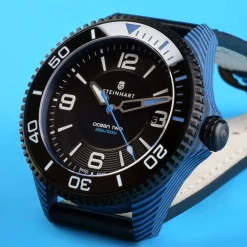 Steinhart Watches Duikhorloges 42 Mm^Ocean 2 Premium Koolstofblauw Duikhorloge