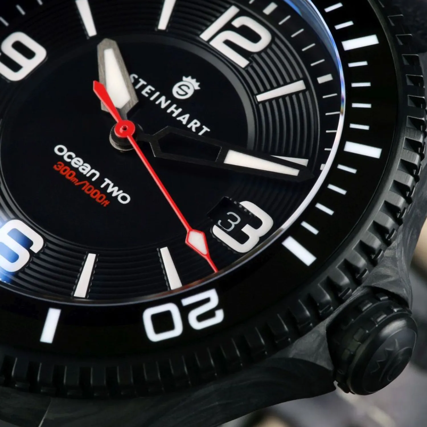 Steinhart Watches Duikhorloges 42 Mm^Ocean 2 Premium Koolstofzwart Duikhorloge