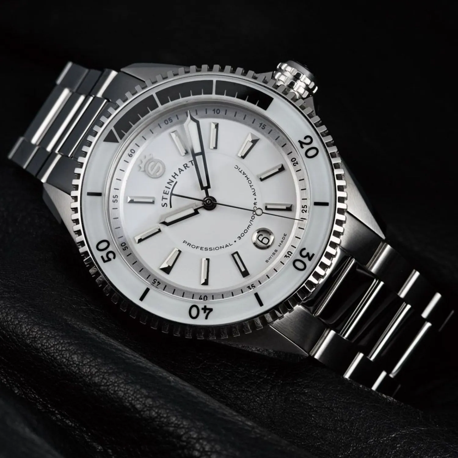 Steinhart Watches Duikhorloges 42 Mm^Ocean 2 Premium Wit Duikhorloge