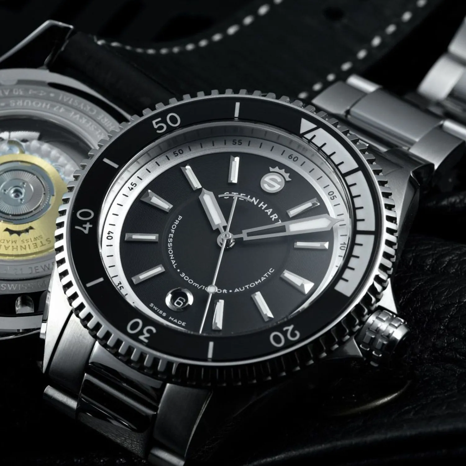 Steinhart Watches Duikhorloges 42 Mm^Ocean 2 Premium Zwart Duikhorloge