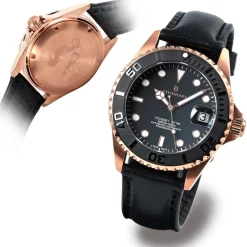 Steinhart Watches Dameshorloges^Ocean 39 Roze-Gouden Keramiek Duikhorloge
