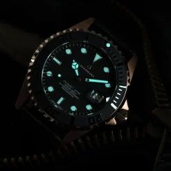Steinhart Watches Duikhorloges 39 Mm^Ocean 39 Roze-Gouden Keramiek Duikhorloge