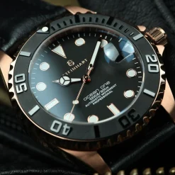 Steinhart Watches Duikhorloges 39 Mm^Ocean 39 Roze-Gouden Keramiek Duikhorloge