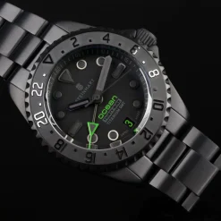 Steinhart Watches Duikhorloges 39 Mm^Ocean 39 Titanium Gmt Phantom Groen