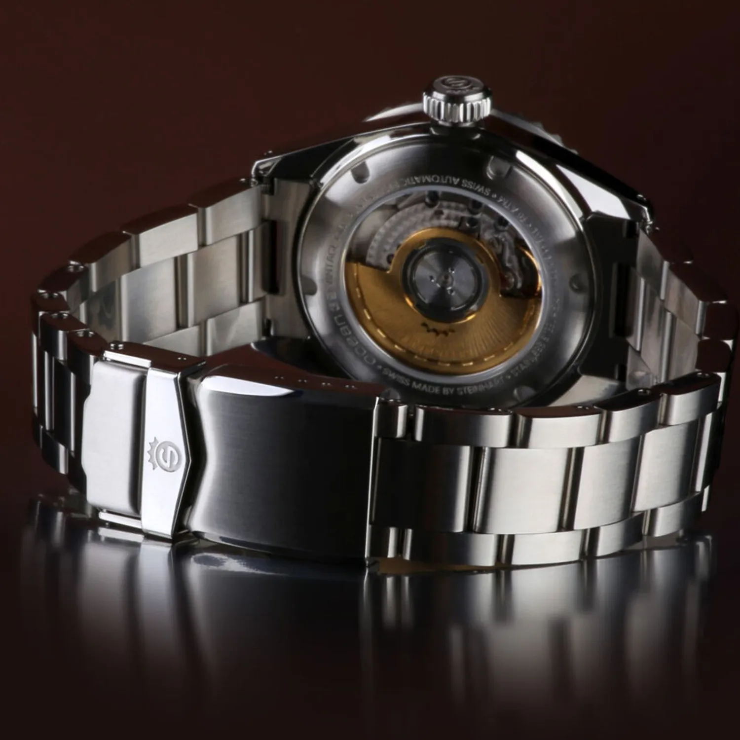 Steinhart Watches Duikhorloges 39 Mm^Ocean 39 Vintage Gmt Premium Rood Keramiek Duikhorloge