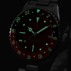 Steinhart Watches Duikhorloges 39 Mm^Ocean 39 Vintage Gmt Premium Rood Keramiek Duikhorloge