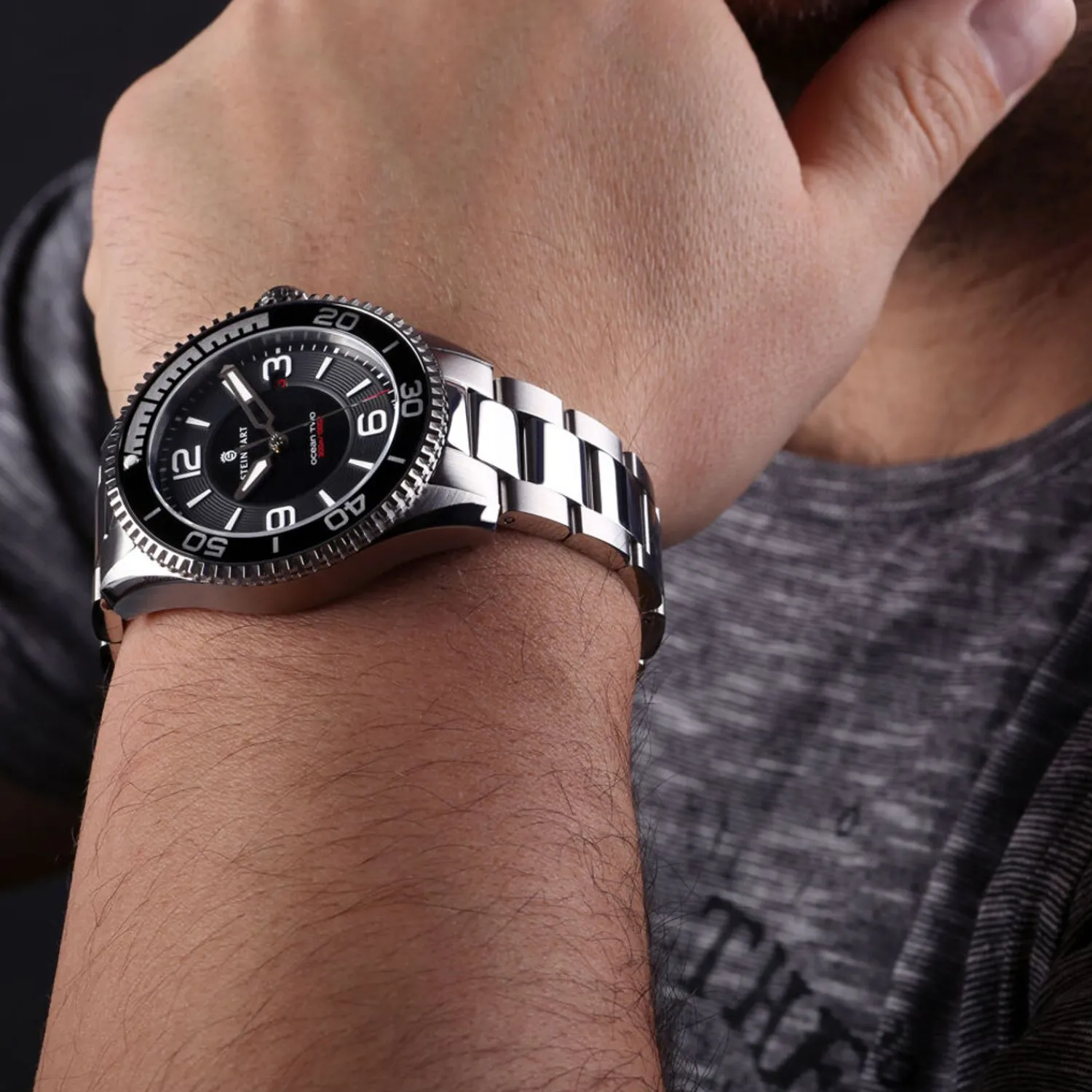Steinhart Watches Duikhorloges 42 Mm^Ocean 2 Zwart Duikhorloge