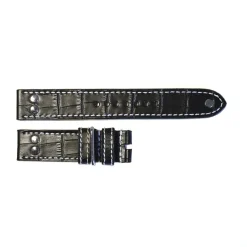 Steinhart Watches Bandjes 22 Mm^Pilotenband Zwart Met Croco Korrel Maat M