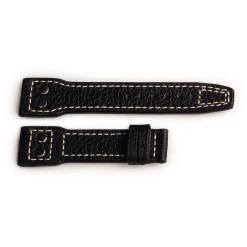 Steinhart Watches Bandjes 22 Mm^Pilotenband Zwart Oud Vintage Maat M