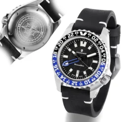 Steinhart Watches Duikhorloges 44 Mm^Reiziger Gmt Blauw Duikhorloge