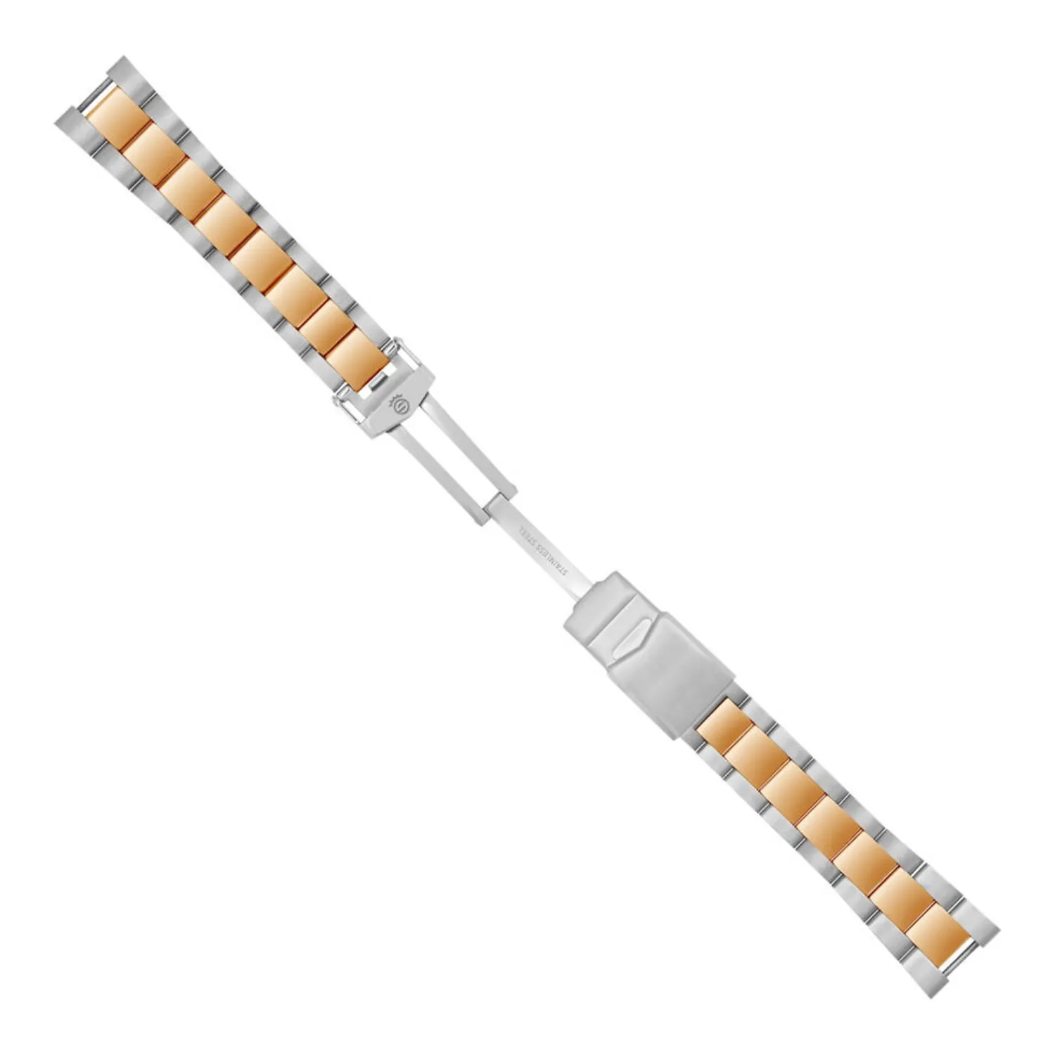 Steinhart Watches Metalen Armbanden^Roestvrij Stalen Armband Tweekleurig 22/18 Voor Ocean One Zonder Eindschakels