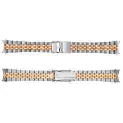 Steinhart Watches Metalen Armbanden^Roestvrij Stalen Armband Tweekleurig Gesatineerd 22/18 5 Lijnen Incl. Eindlinks