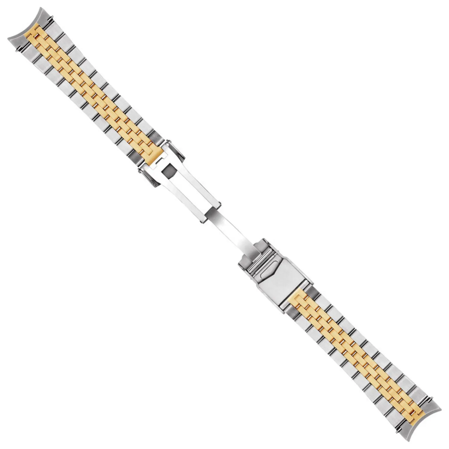 Steinhart Watches Metalen Armbanden^Roestvrij Stalen Armband 20X16 Mm Tweekleurig Gesatineerd 5 Schakels Voor Oceaan 39 Incl. Einde Koppelingen