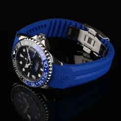 Steinhart Watches Rubberen Banden^Rubberen Band Blauw Nieuw 22X18 Mm Voor Ocean 42 En Ocean 44 Met Gespstaal