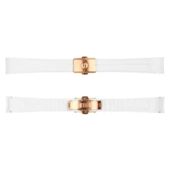 Steinhart Watches Rubberen Banden^Rubberen Band Wit Nieuw 20X16 Mm Voor Ocean 39 Met Sluiting Roze Goud