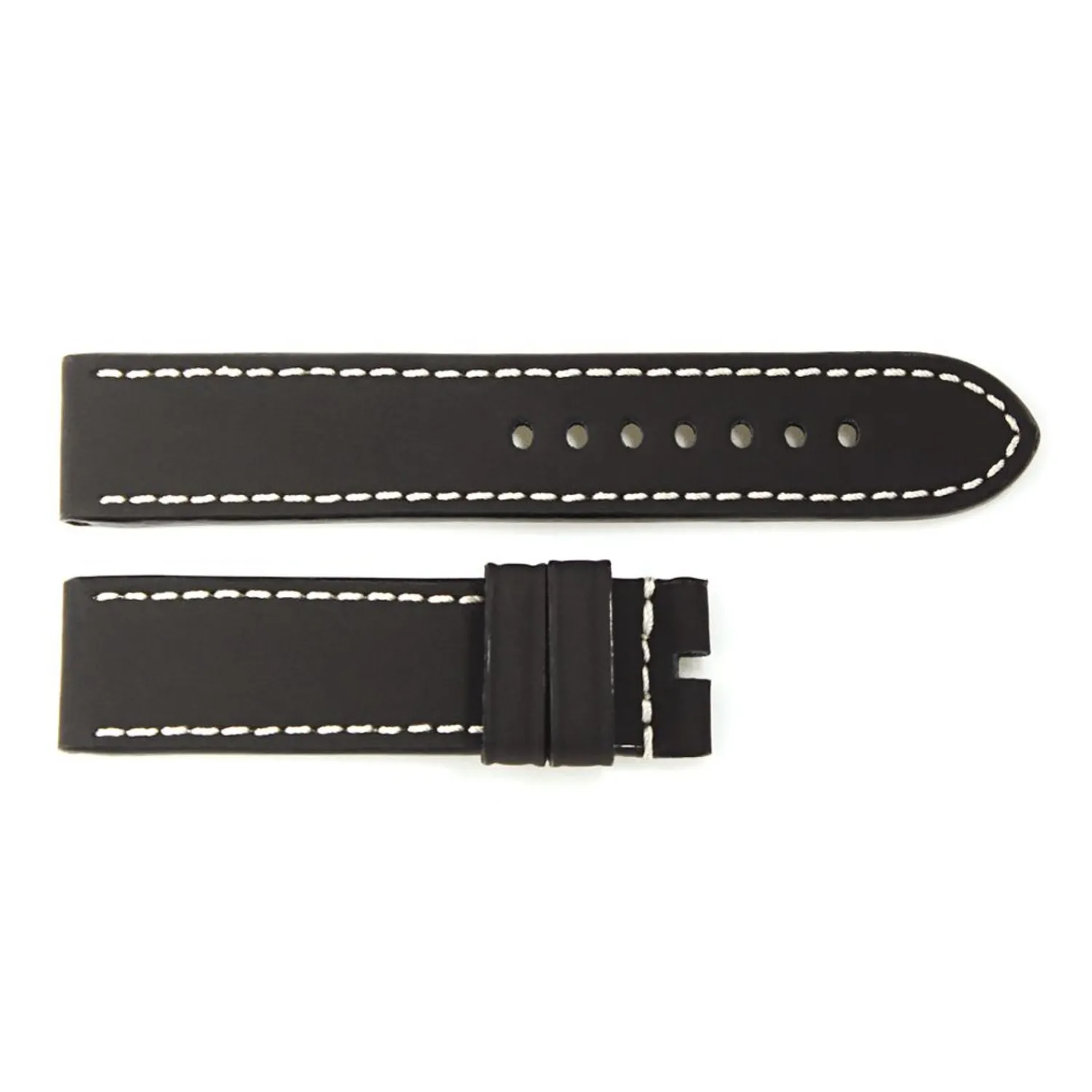 Steinhart Watches Bandjes 22 Mm^Rubberen Band Zwart Voor Ocean 2, Maat L, Witte Stiksels