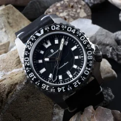 Steinhart Watches Duikhorloges 44 Mm^Traveller Gmt Zwart Duikershorloge