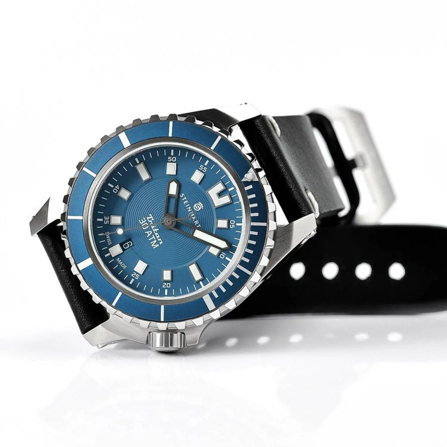 Steinhart Watches Duikhorloges 44 Mm^Triton 30 Atm Blauw Duikhorloge