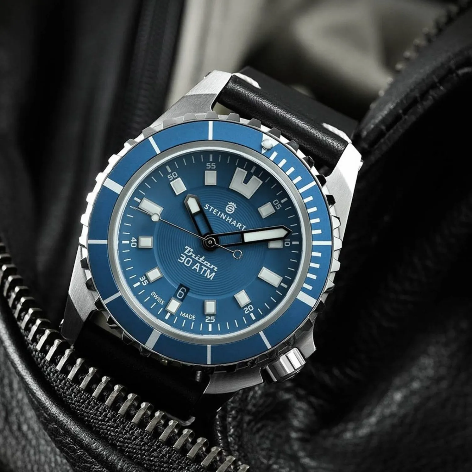 Steinhart Watches Duikhorloges 44 Mm^Triton 30 Atm Blauw Duikhorloge