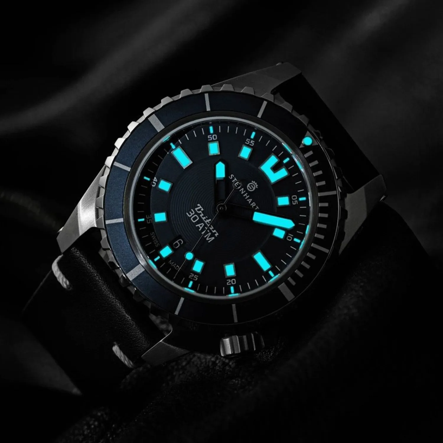 Steinhart Watches Duikhorloges 44 Mm^Triton 30 Atm Blauw Duikhorloge