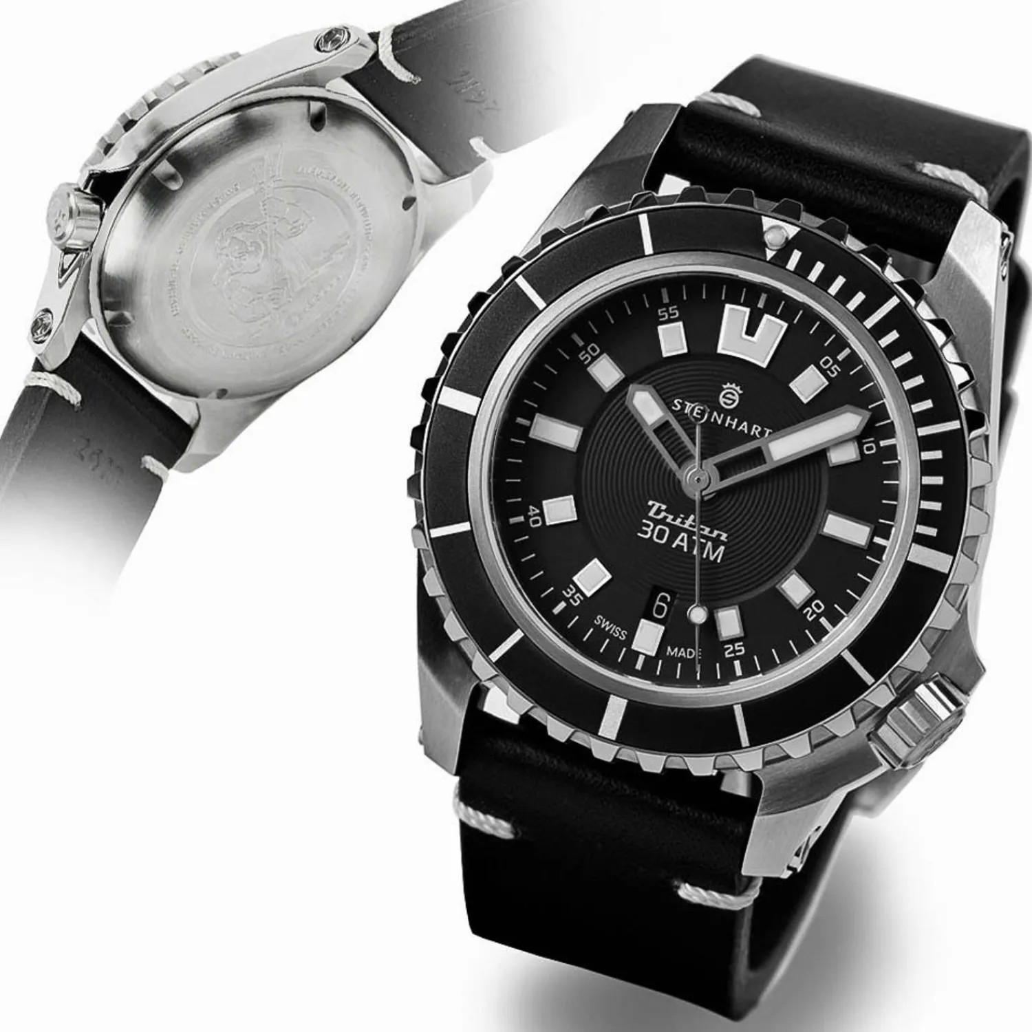 Steinhart Watches Duikhorloges 44 Mm^Triton 30 Atm Zwart Duikhorloge